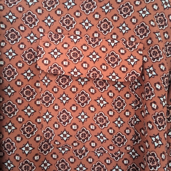 Loft XS Coral Button Down - Picture 3 of 5